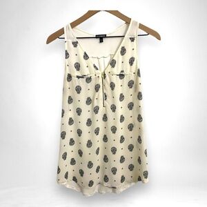 Express Sleeveless Fleur De Lis Top, Womens Size Medium